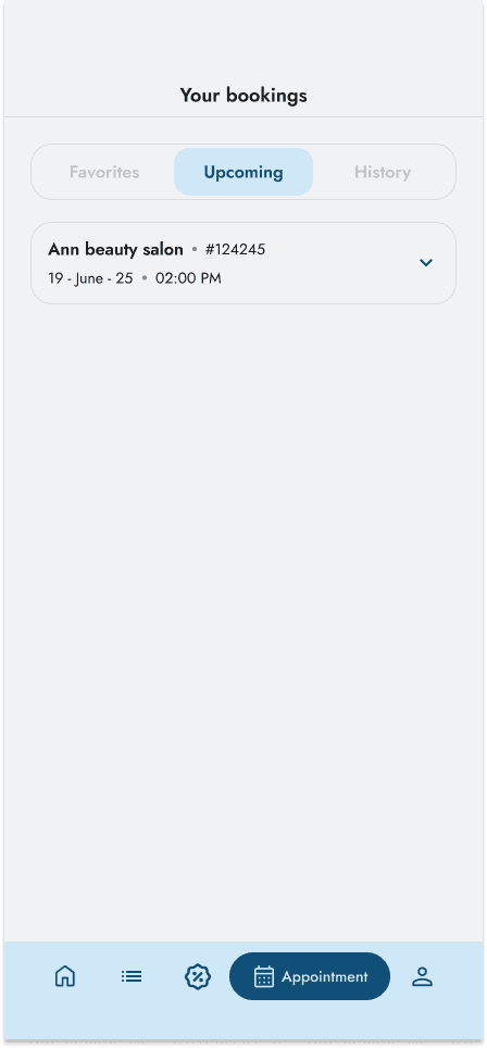 4. Booking details